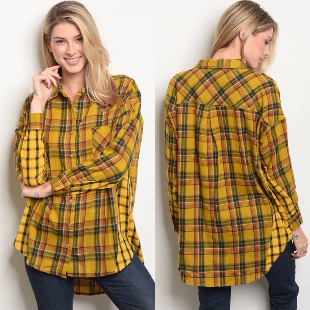 🏷 3 PACK CHECKED BUTTON DOWN BOYFRIEND